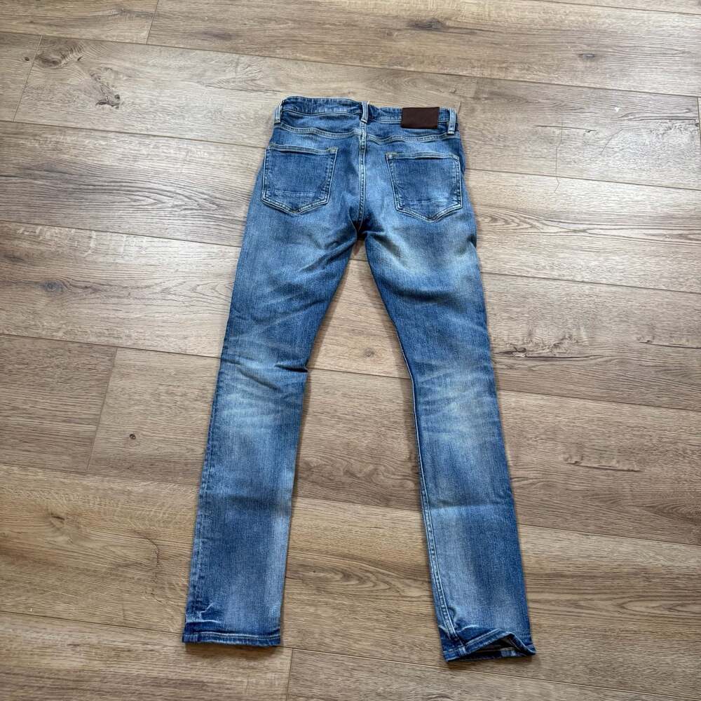 AllSaints Cigarette Skinny Jeans Blue Distressed Wash Mid Rise W28 Denim - Picture 3 of 9
